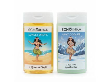 Cestovní balení chladivý gel a olej na opalovaní schminka 2x50ml